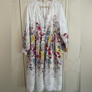 Anthropologie Floral Midi Dress